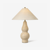 yellow travertine double gourd table lamp