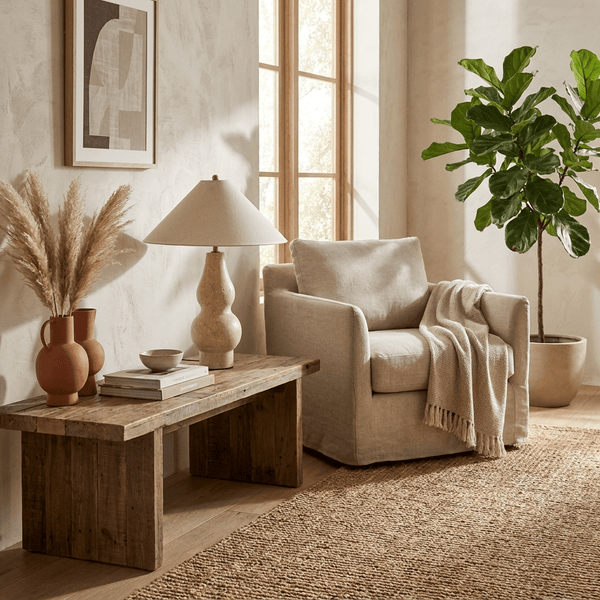 yellow travertine double gourd table lamp