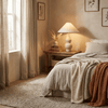 yellow travertine double gourd table lamp