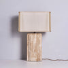yellow travertine fabric table lamp