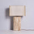 yellow travertine fabric table lamp