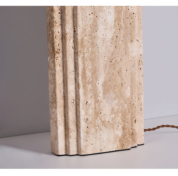yellow travertine fabric table lamp