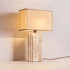 yellow travertine fabric table lamp
