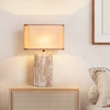 yellow travertine fabric table lamp