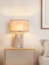 yellow travertine fabric table lamp