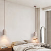 yellow travertine fluted stone pendant light
