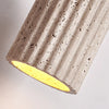 yellow travertine fluted stone pendant light