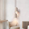 yellow travertine fluted stone pendant light