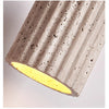yellow travertine fluted stone pendant light