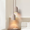 yellow travertine fluted stone pendant light