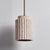 yellow travertine fluted stone pendant light