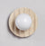 yellow travertine glass sphere wall sconce