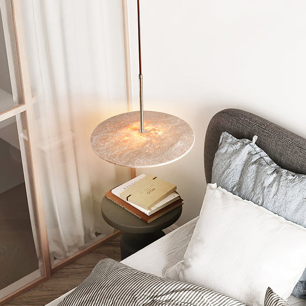 yellow travertine gold pendant light