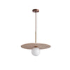 yellow travertine gold pendant light