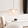yellow travertine gold pendant light