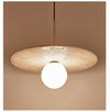 yellow travertine gold pendant light