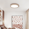yellow travertine halo round led flush mount ceiling light