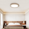 yellow travertine halo round led flush mount ceiling light