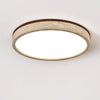 yellow travertine halo round led flush mount ceiling light