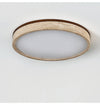 yellow travertine halo round led flush mount ceiling light