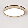 yellow travertine halo round led flush mount ceiling light