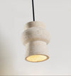 yellow travertine hourglass pendant light