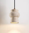 yellow travertine hourglass pendant light