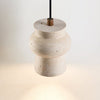 yellow travertine hourglass pendant light