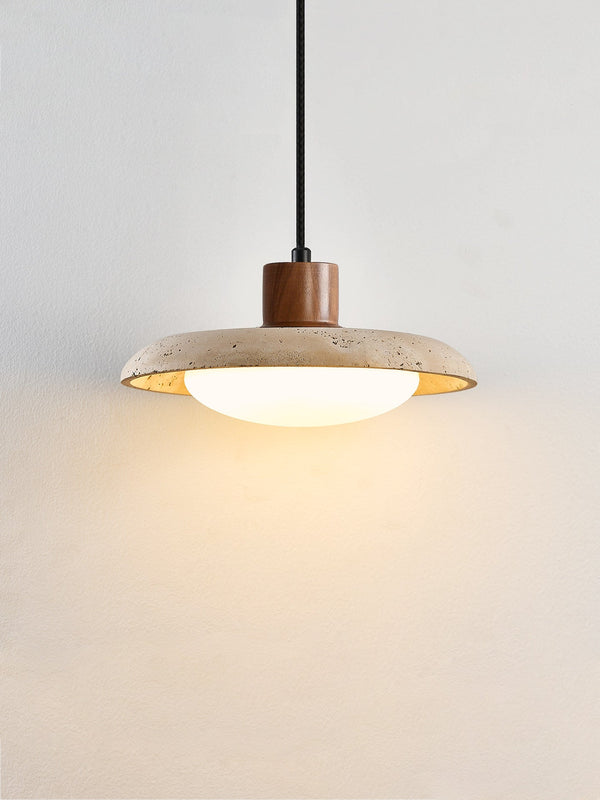 yellow travertine led pendant light