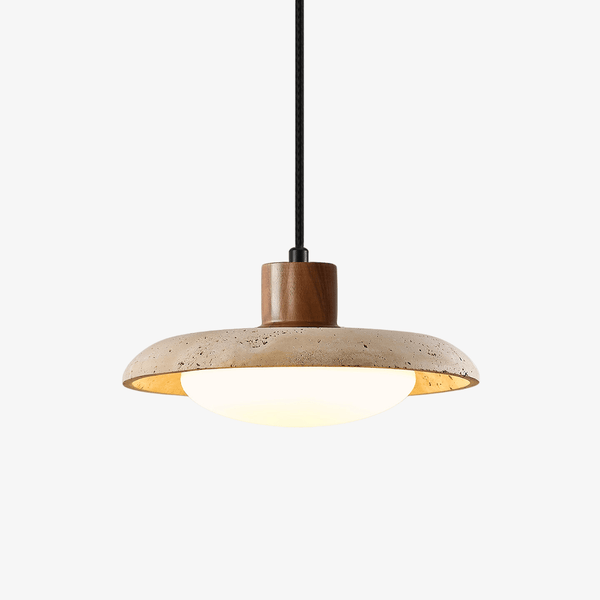 yellow travertine led pendant light