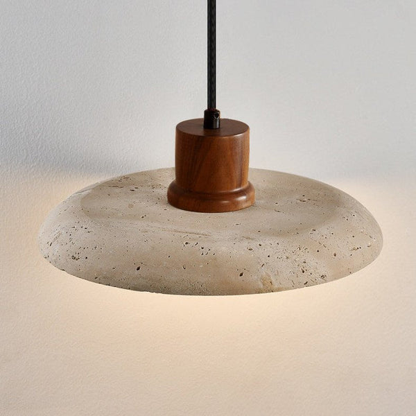yellow travertine led pendant light