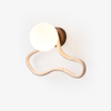 yellow travertine opal glass globe wall sconce 2