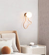 yellow travertine opal glass globe wall sconce 2