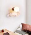 yellow travertine opal glass globe wall sconce 2