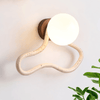 yellow travertine opal glass globe wall sconce 2