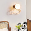 yellow travertine opal glass globe wall sconce 2