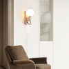 yellow travertine opal glass globe wall sconce 4