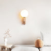 yellow travertine opal glass globe wall sconce 4