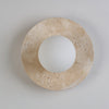 yellow travertine opal glass globe wall sconce 8