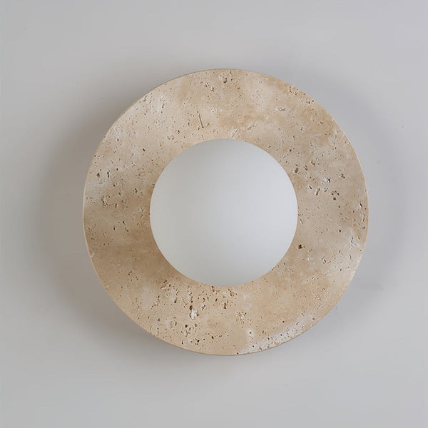 yellow travertine opal glass globe wall sconce 8