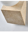 yellow travertine opal glass orb wall sconce