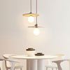 yellow travertine opal glass pendant light