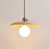 yellow travertine opal glass pendant light