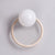 yellow travertine opaline glass globe wall sconce