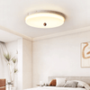yellow travertine orb flush mount ceiling light