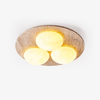 yellow travertine oval flush mount ceiling light