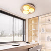 yellow travertine oval flush mount ceiling light