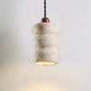 yellow travertine pebble pendant light