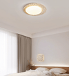 yellow travertine pebbled flush mount ceiling light