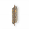 yellow travertine rusted metal wall sconce